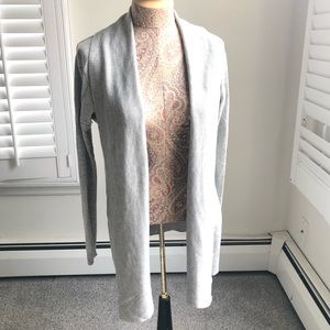 Light Gray Open-Front Women's Cardigan Sweater